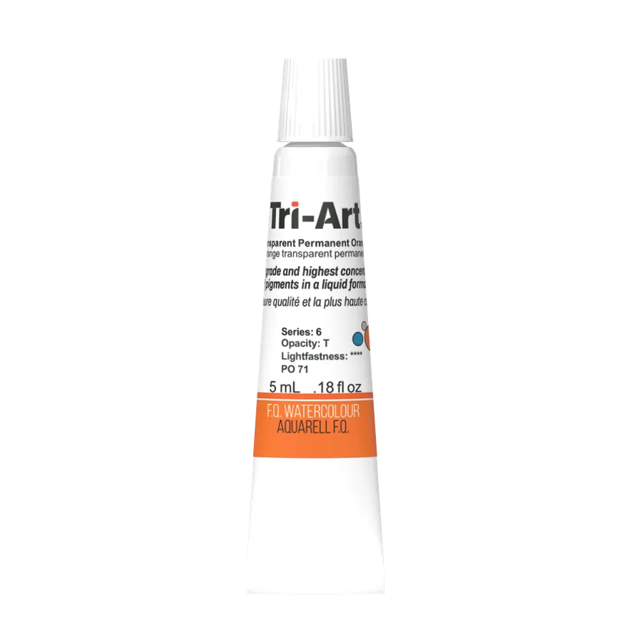 Tri-Art Water Colours - Transparent Permanent Orange