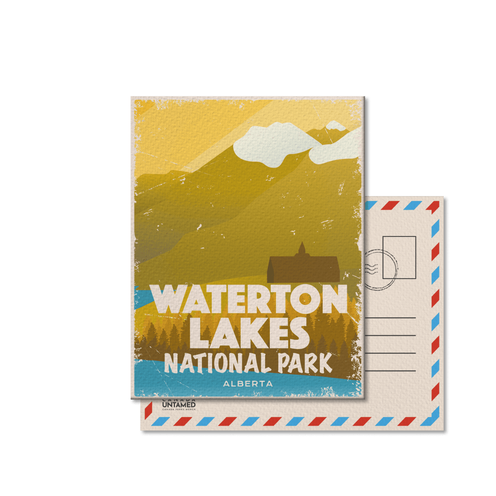 Carte postale du parc national des Lacs Waterton (Canada)