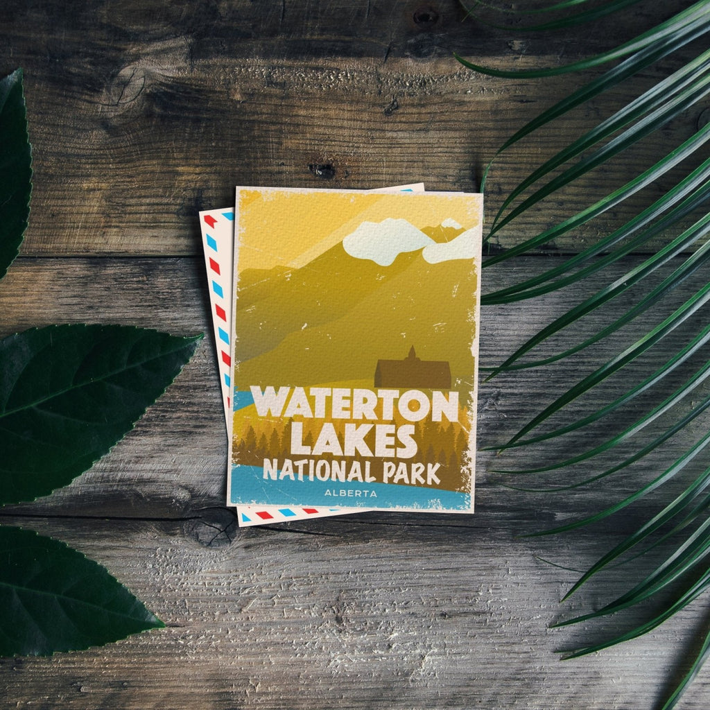 Carte postale du parc national des Lacs Waterton (Canada)