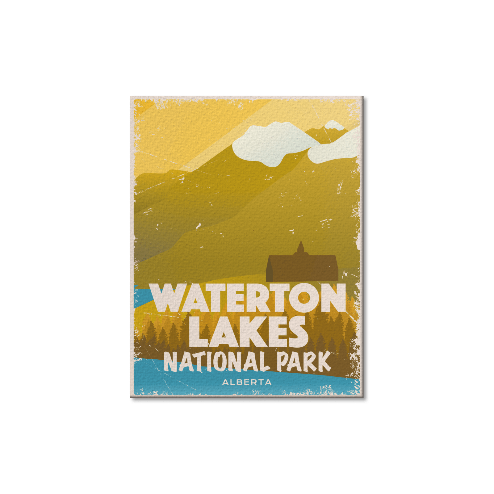 Carte postale du parc national des Lacs Waterton (Canada)