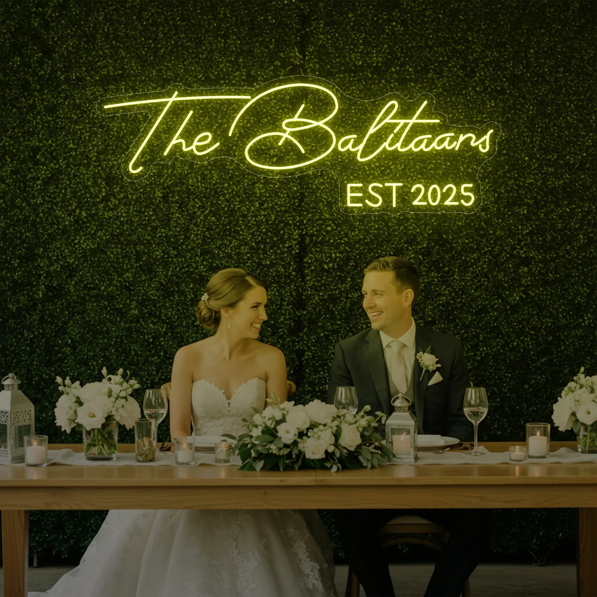 Wedding Last Names Custom Neon Sign V1