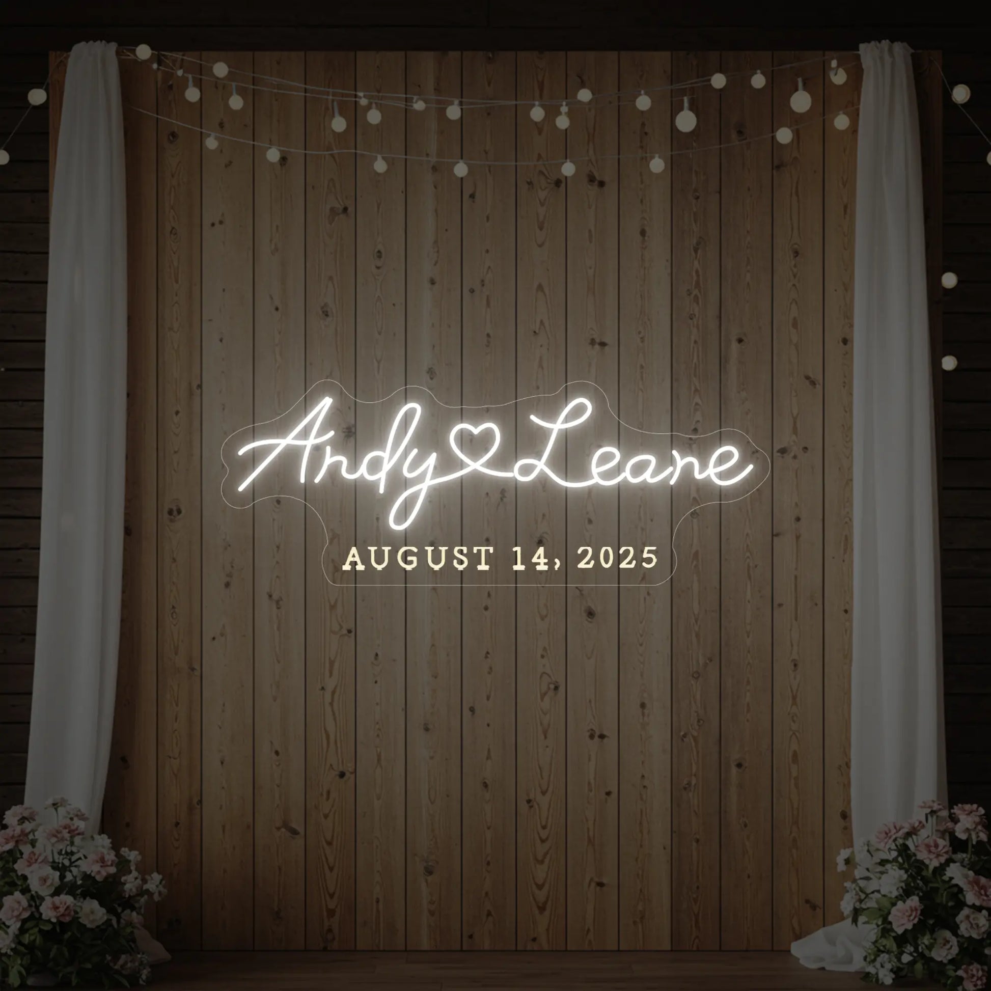 Wedding First Names Custom Neon Sign