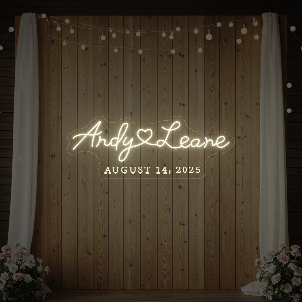 Wedding First Names Custom Neon Sign
