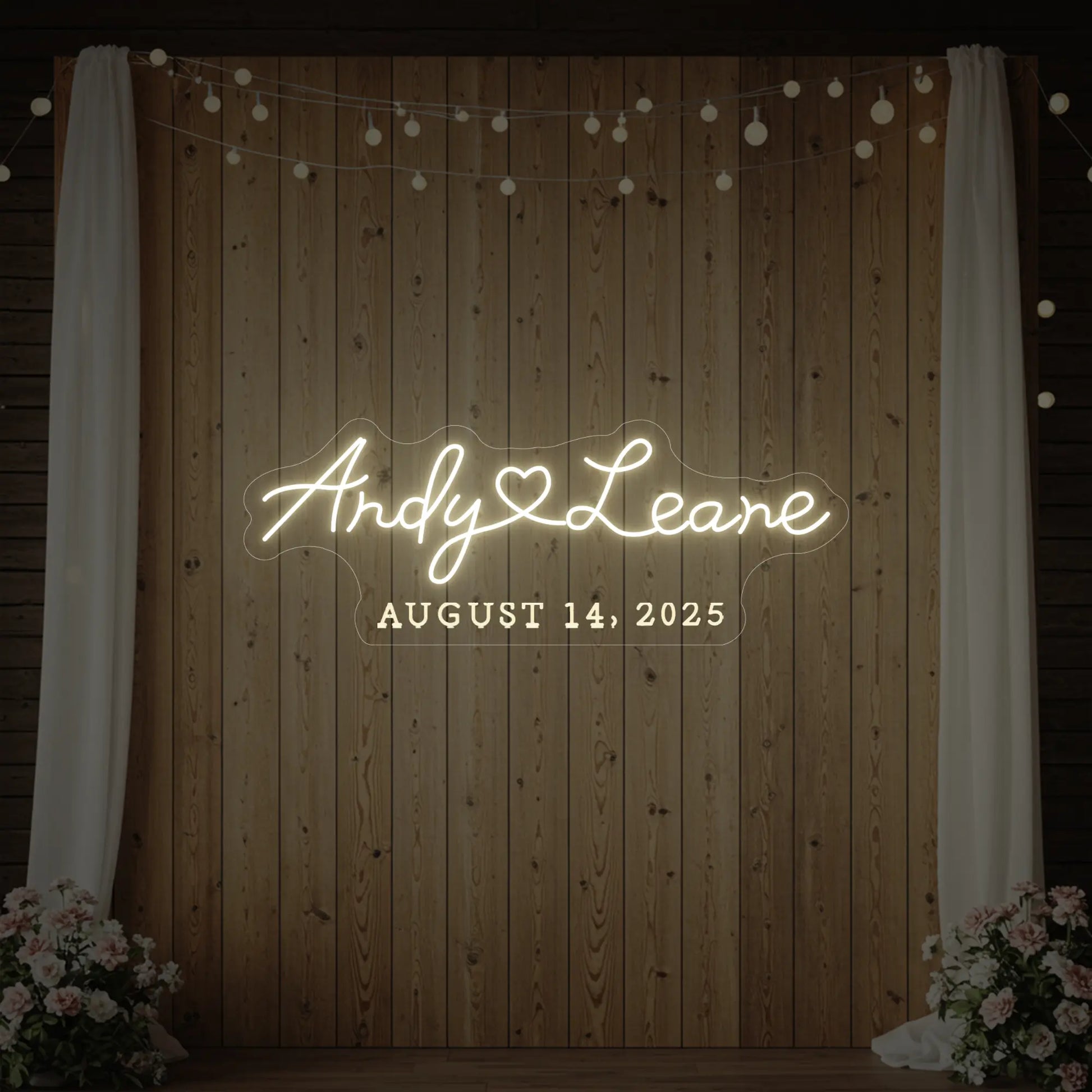 Wedding First Names Custom Neon Sign
