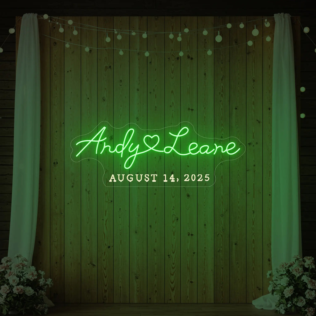Wedding First Names Custom Neon Sign