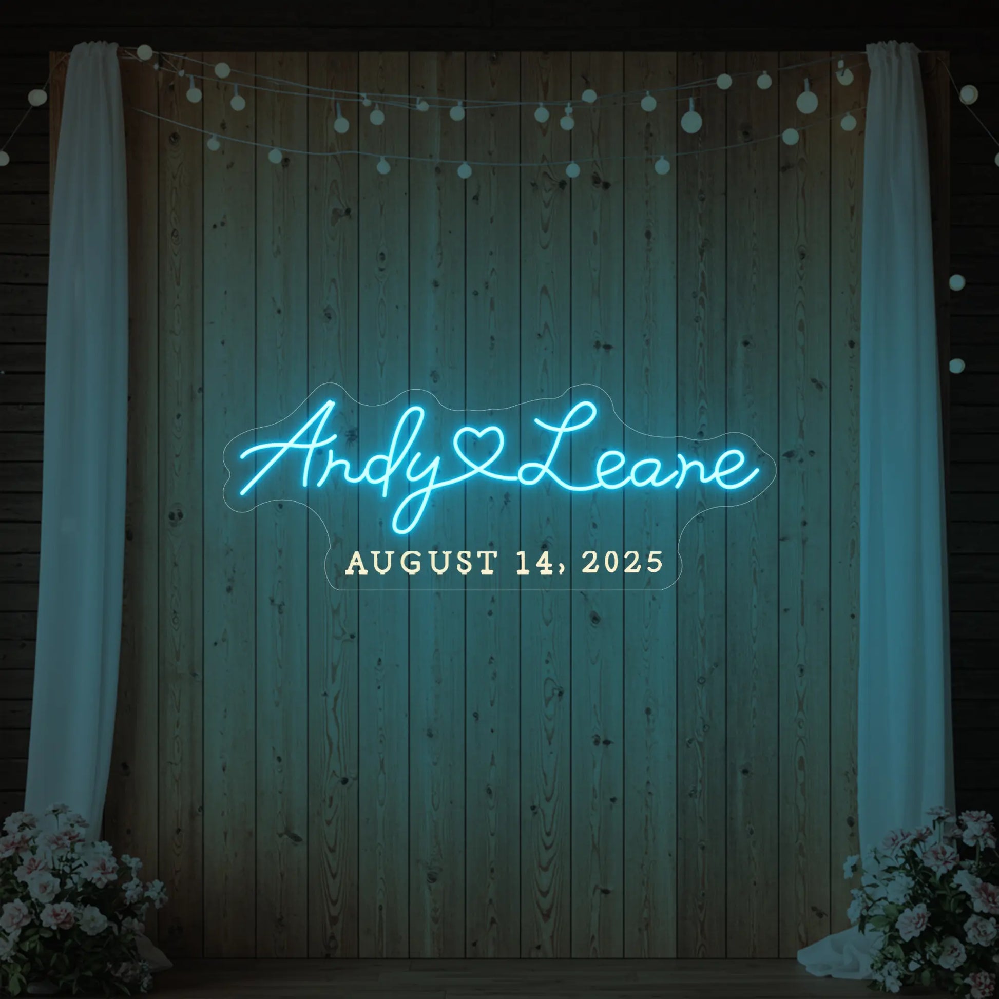 Wedding First Names Custom Neon Sign