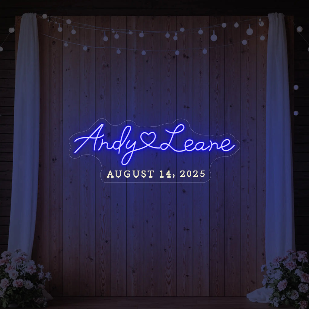 Wedding First Names Custom Neon Sign