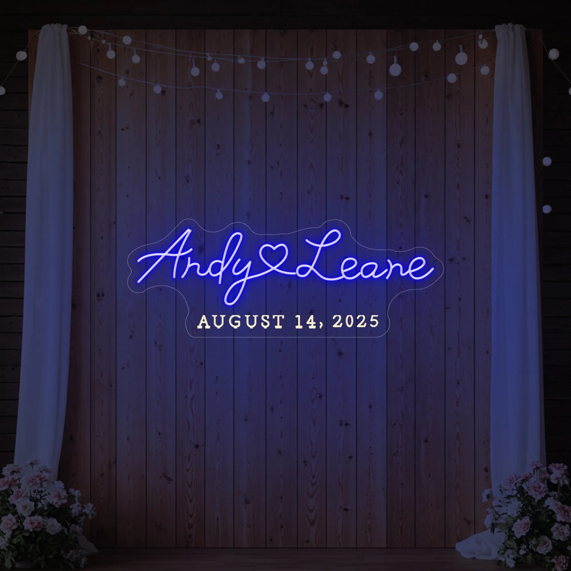 Wedding First Names Custom Neon Sign