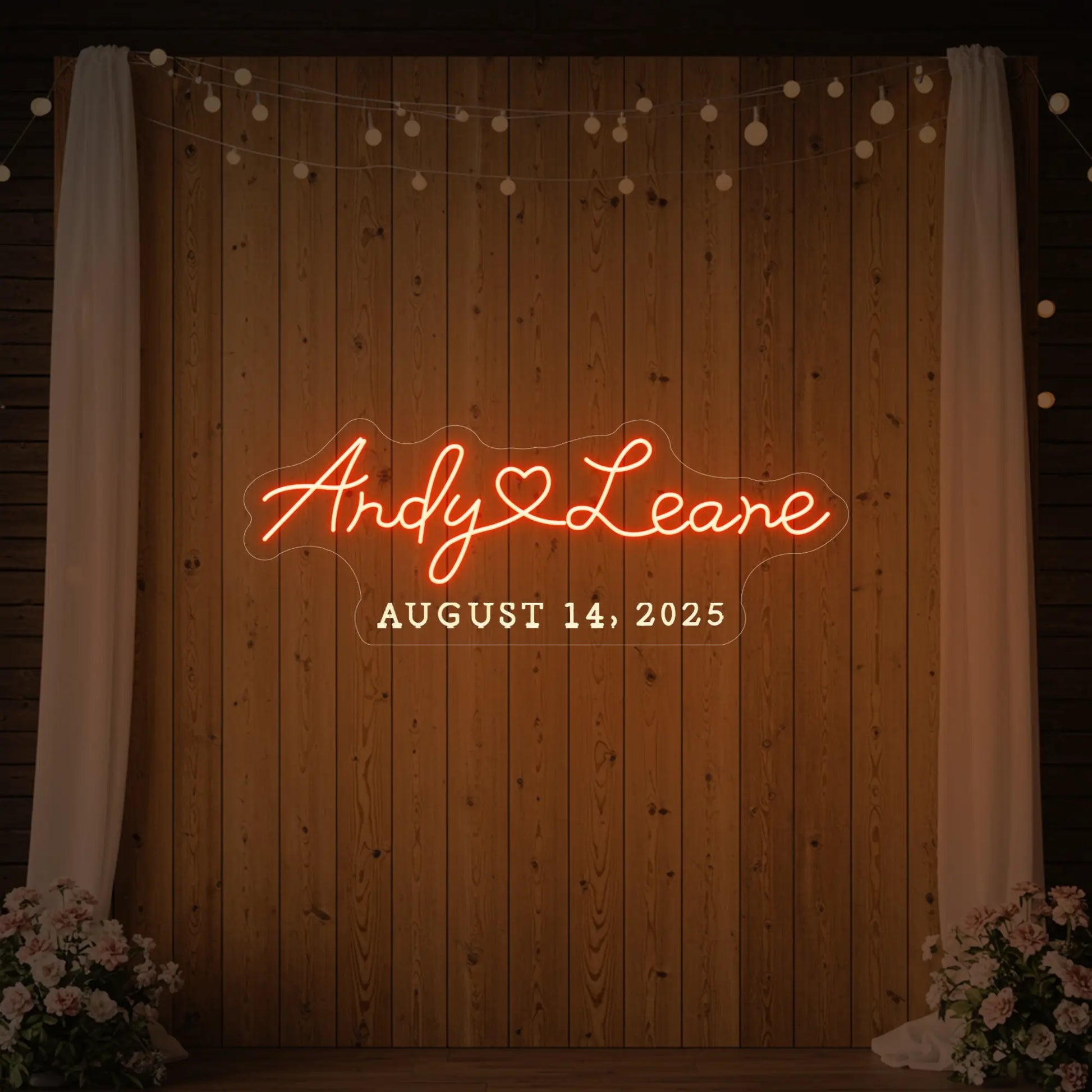 Wedding First Names Custom Neon Sign