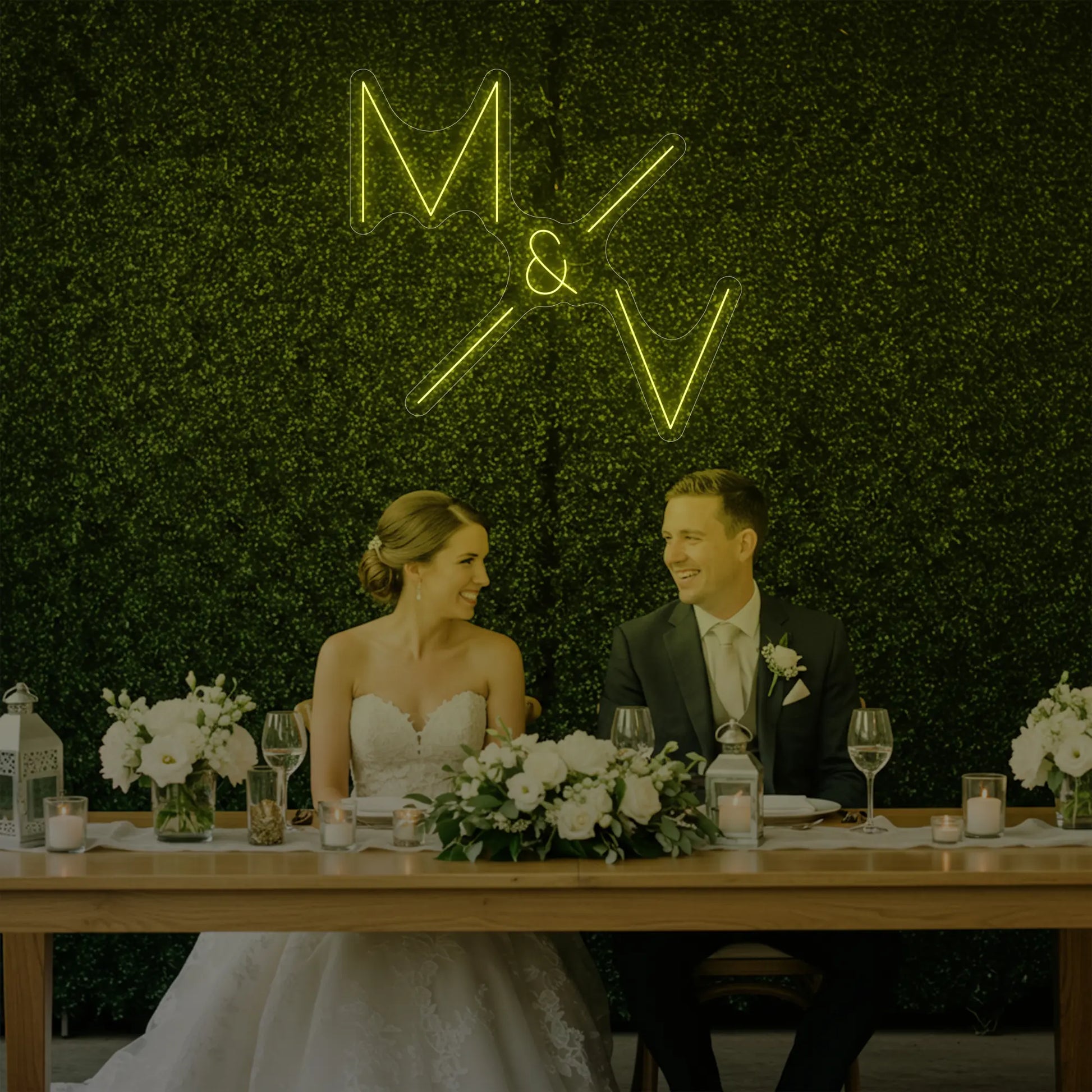 Wedding Initials Custom Neon Sign V1