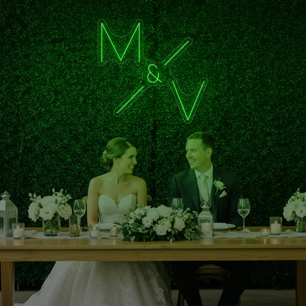 Wedding Initials Custom Neon Sign V1
