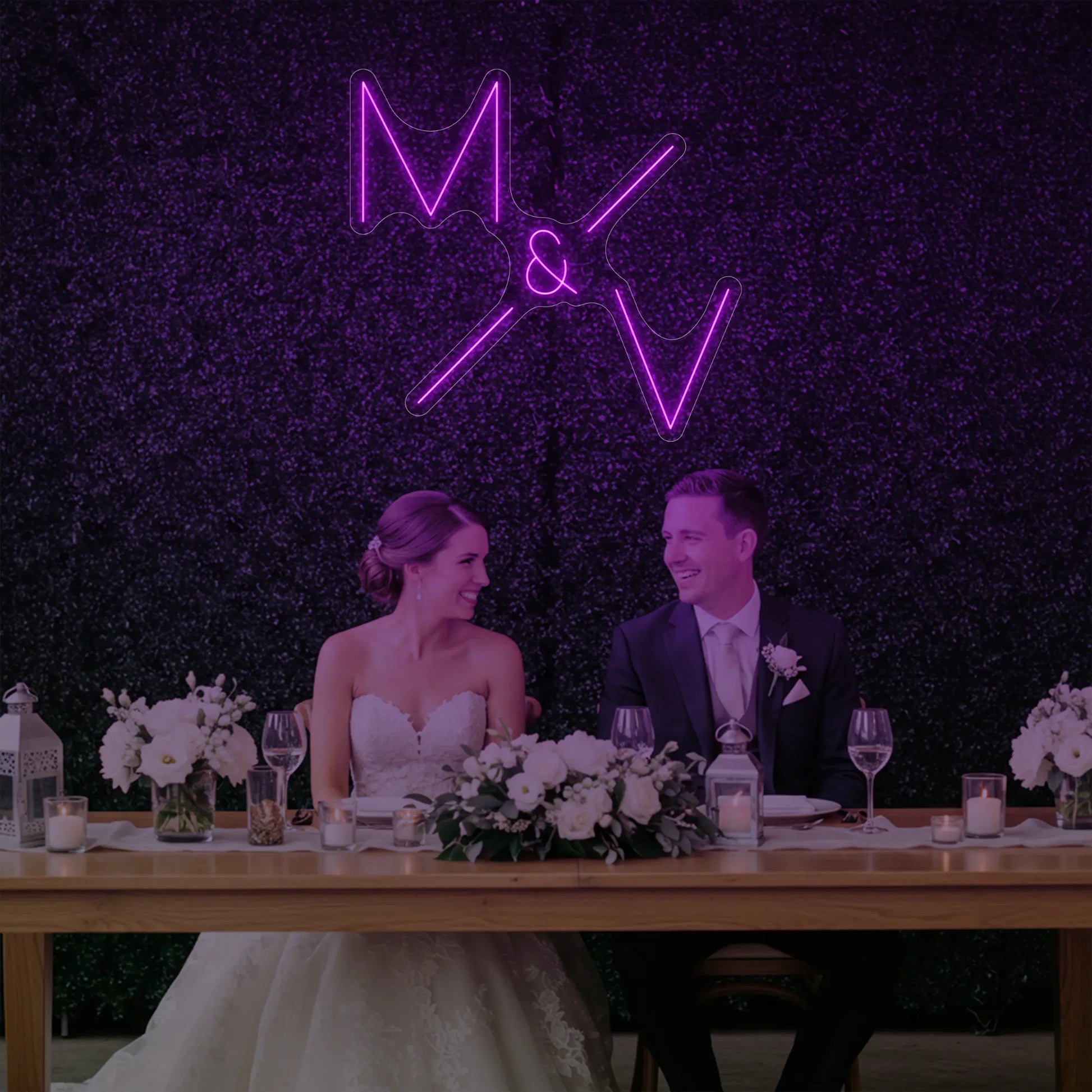 Wedding Initials Custom Neon Sign V1