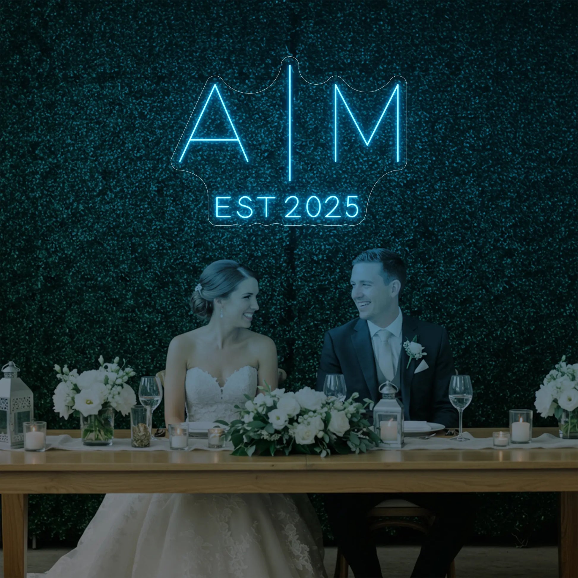 Wedding Initials Custom Neon Sign V4