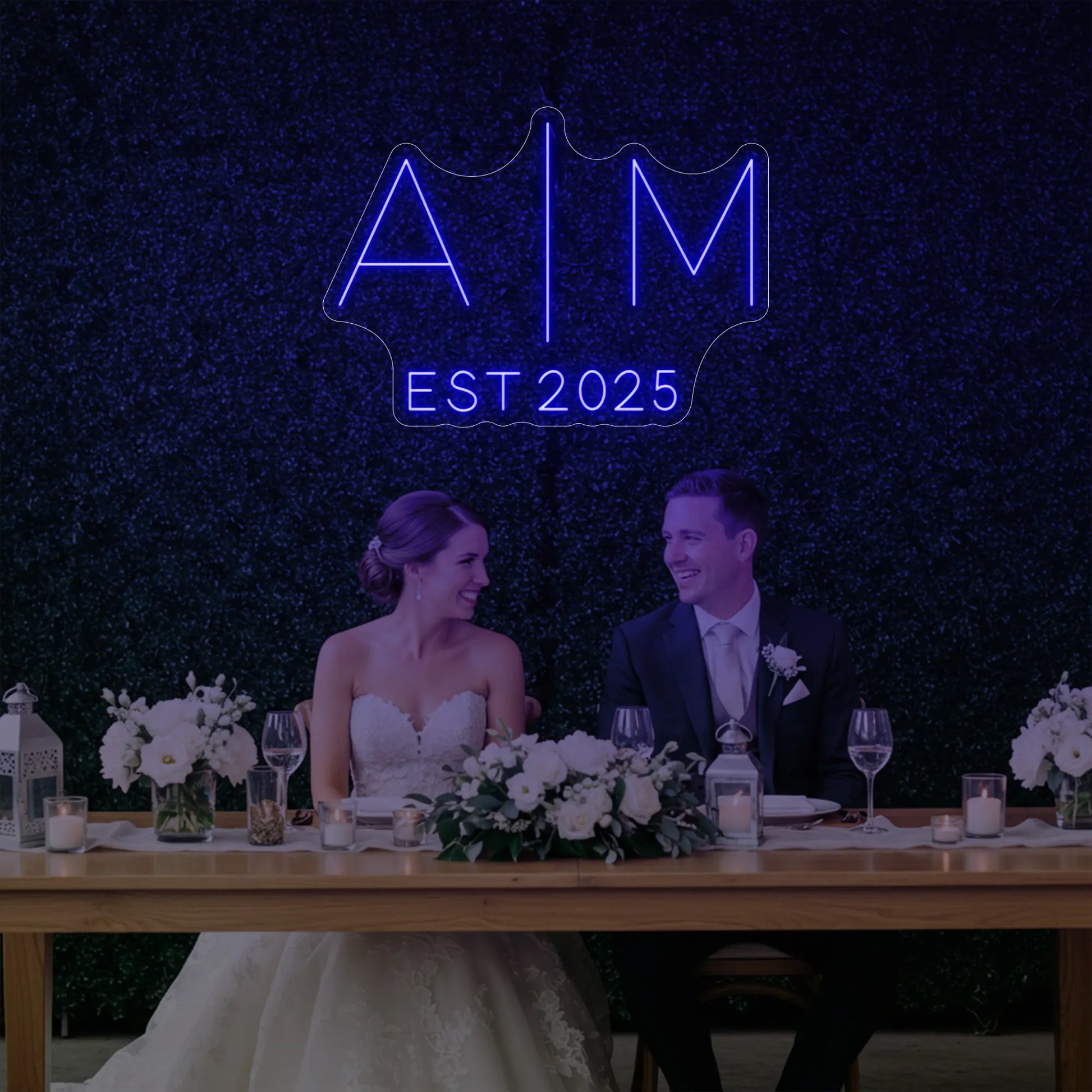 Wedding Initials Custom Neon Sign V4