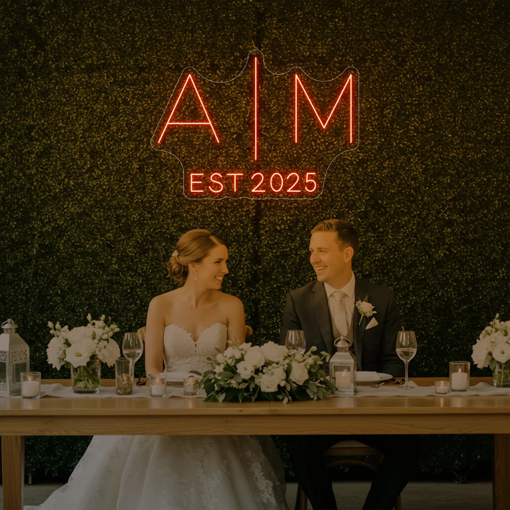 Wedding Initials Custom Neon Sign V4