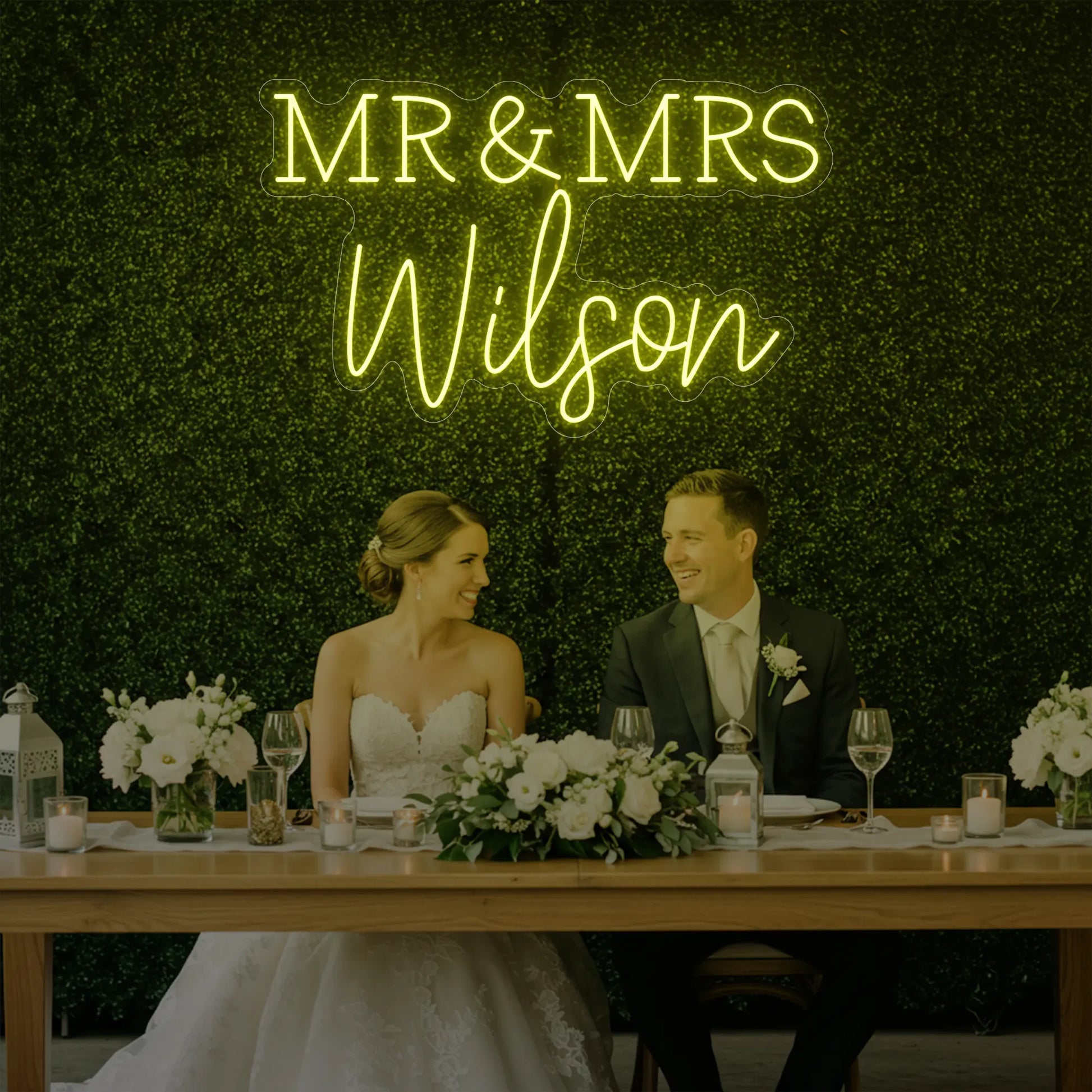Wedding Last Names Custom Neon Sign V2
