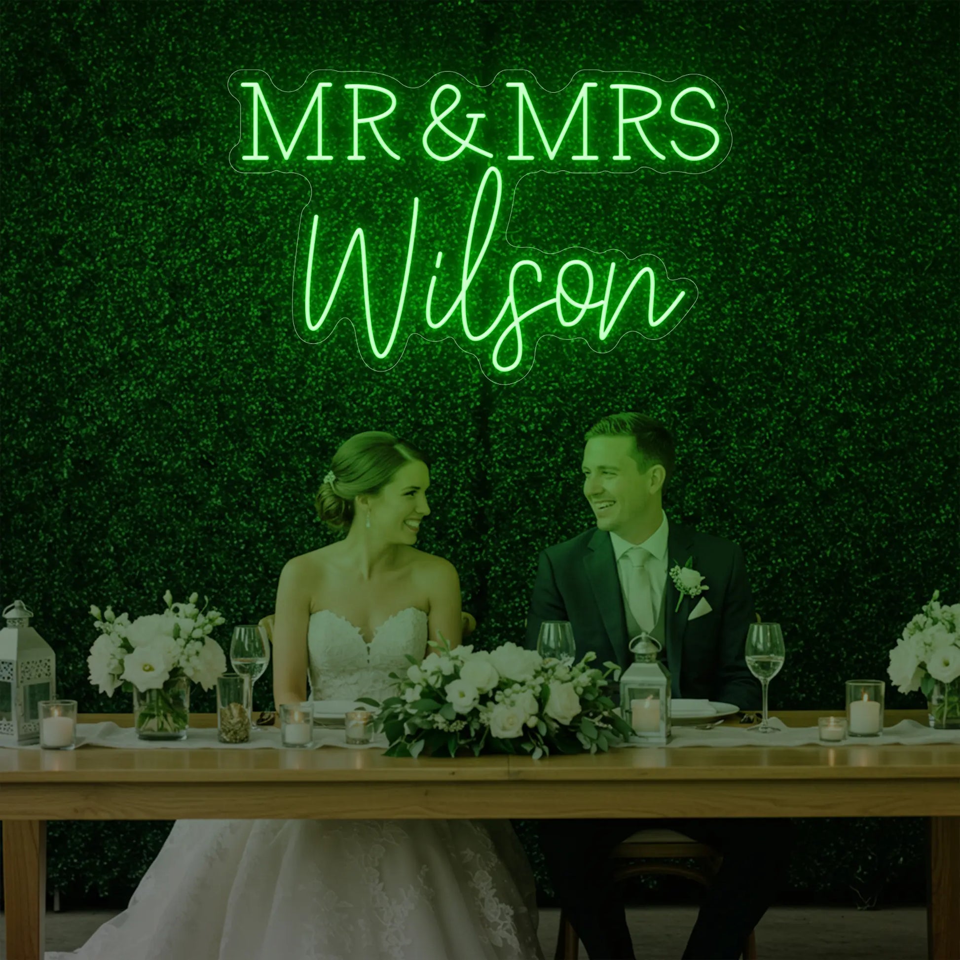 Wedding Last Names Custom Neon Sign V2