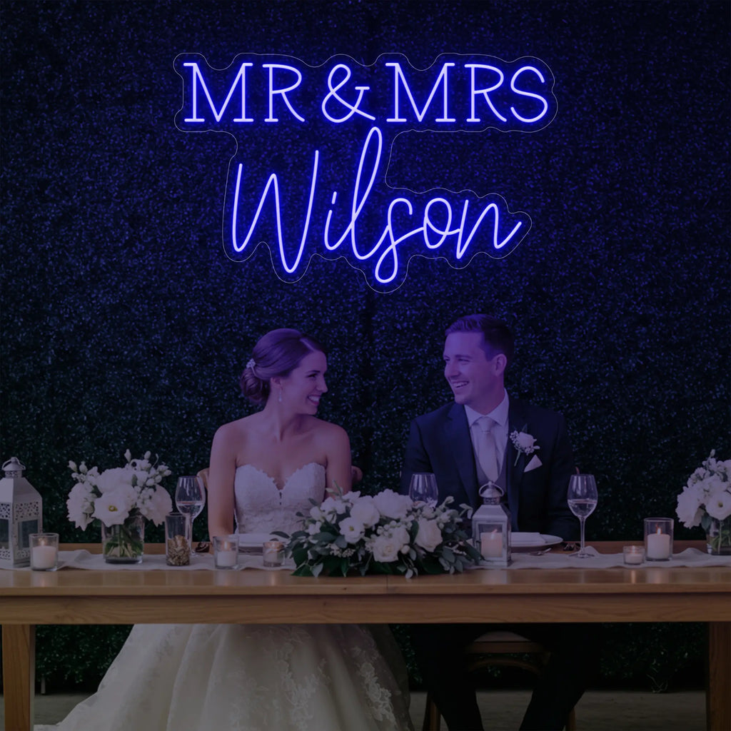 Wedding Last Names Custom Neon Sign V2