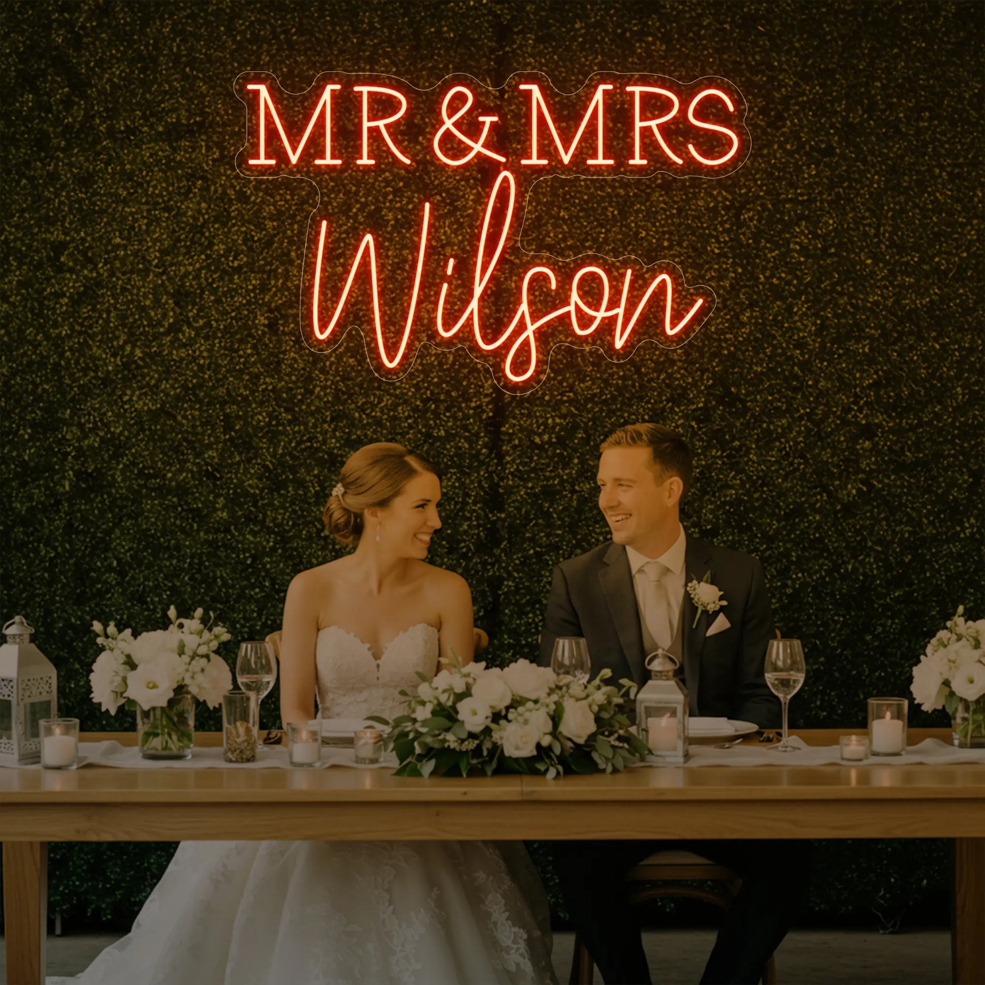 Wedding Last Names Custom Neon Sign V2