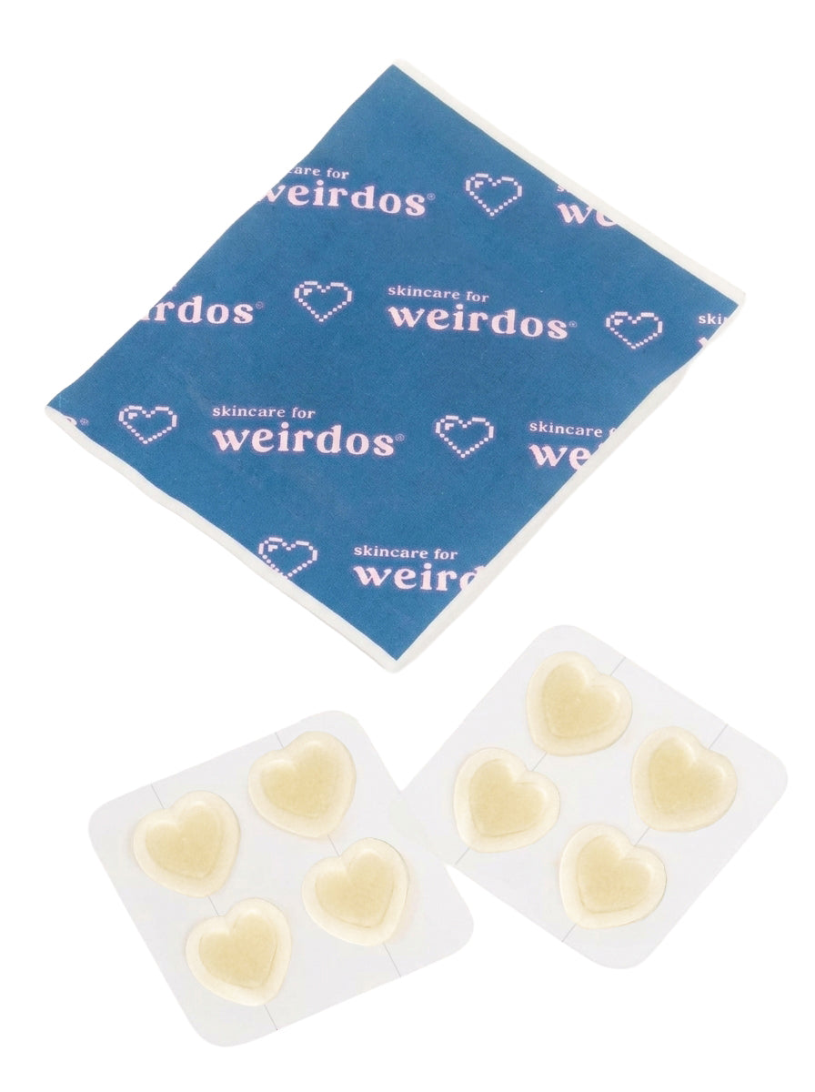 32 timbres cicatrisants pour boutons en forme de cœur