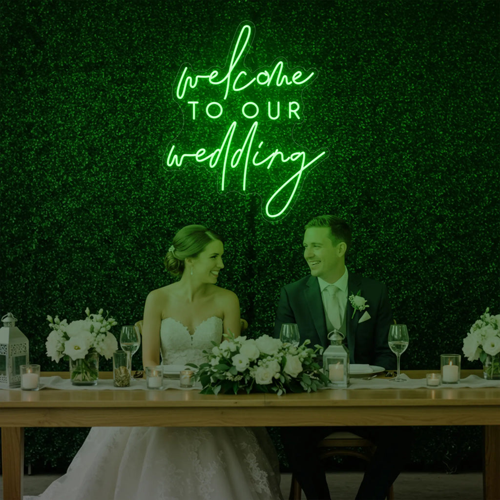 Welcome To Our Wedding V2 Neon Sign