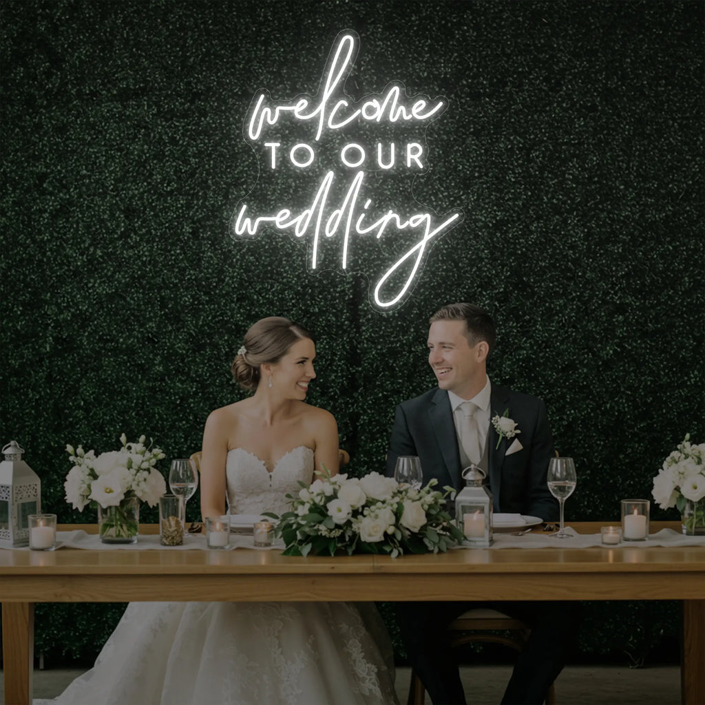 Welcome To Our Wedding V2 Neon Sign