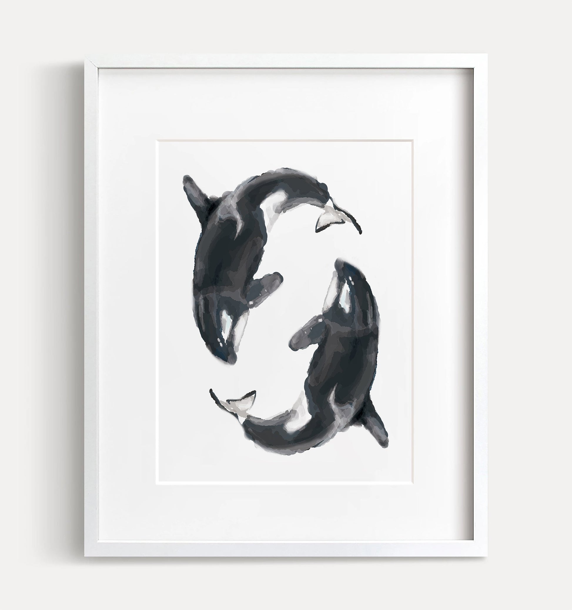 Estampe artistique de baleine