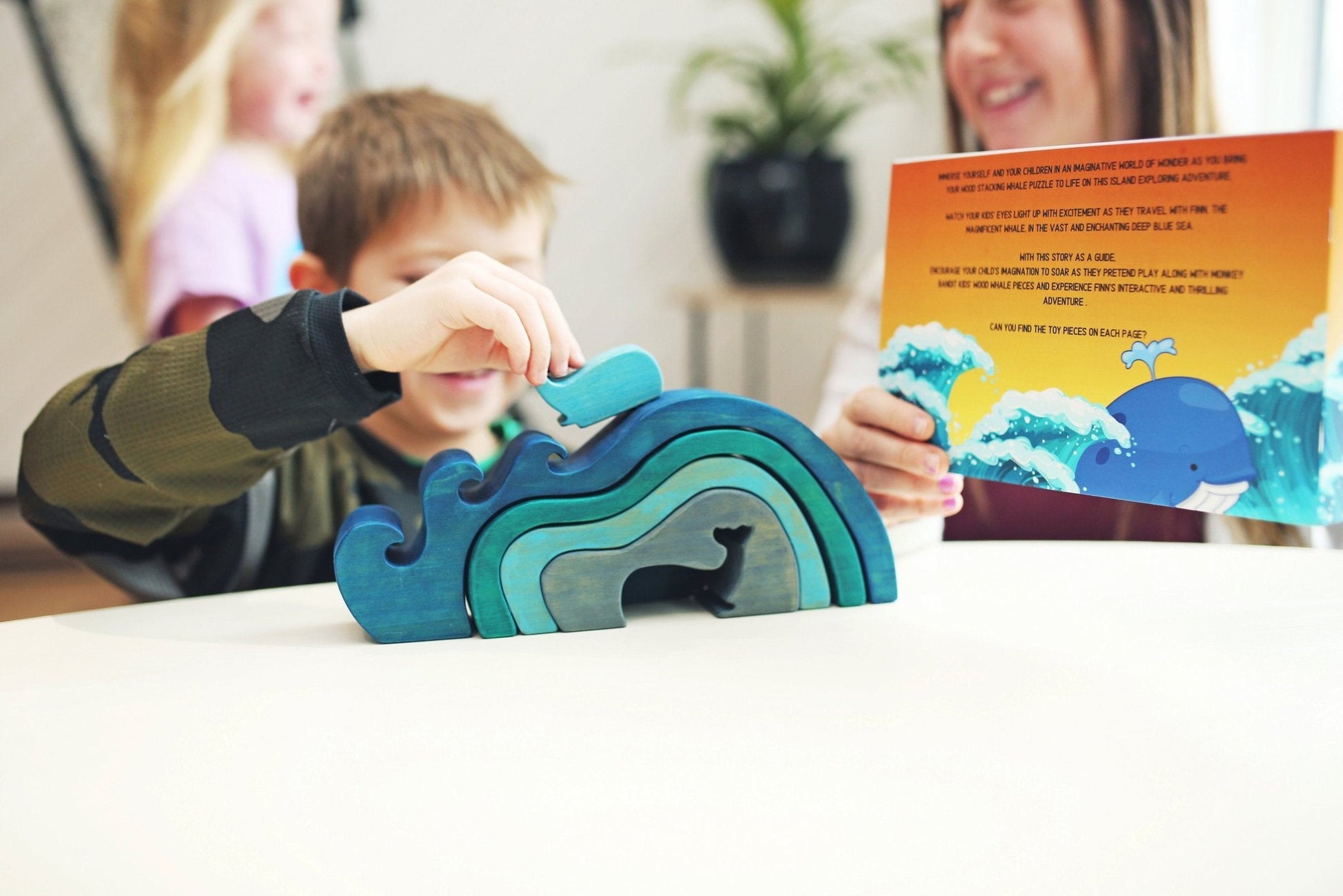 Whale of a tale - stacking toy and book set