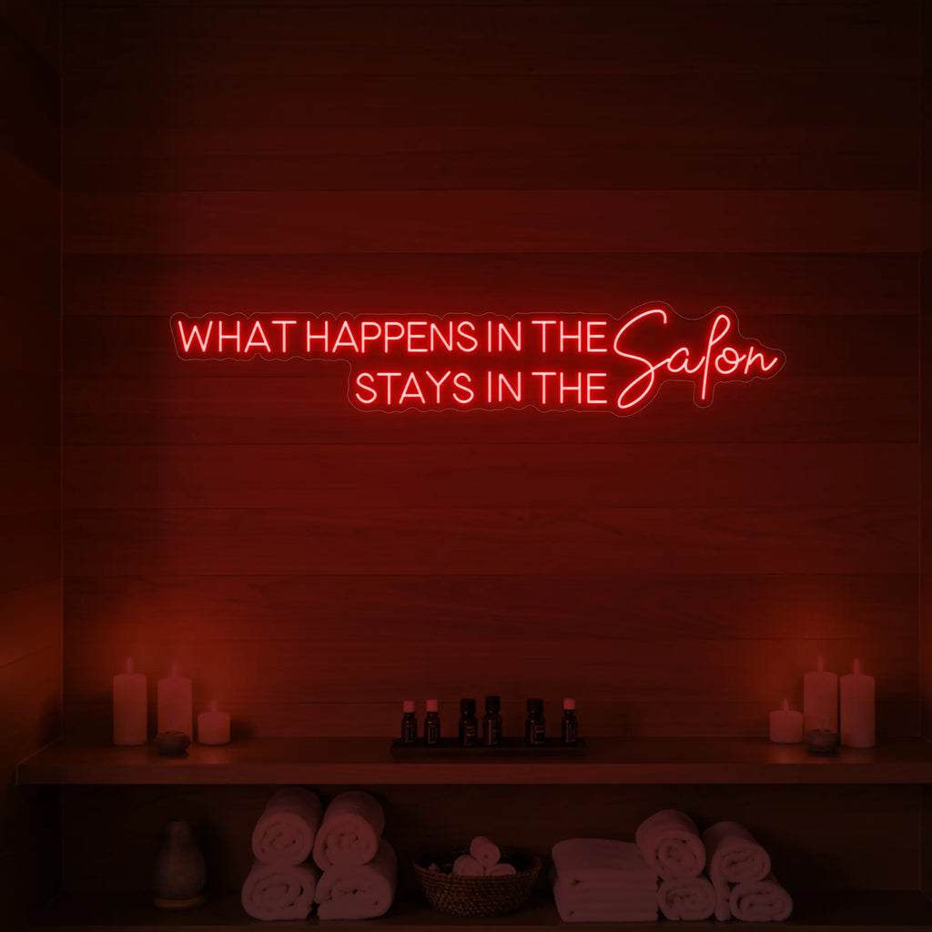 Que se passe-t-il dans l'enseigne lumineuse du salon ?