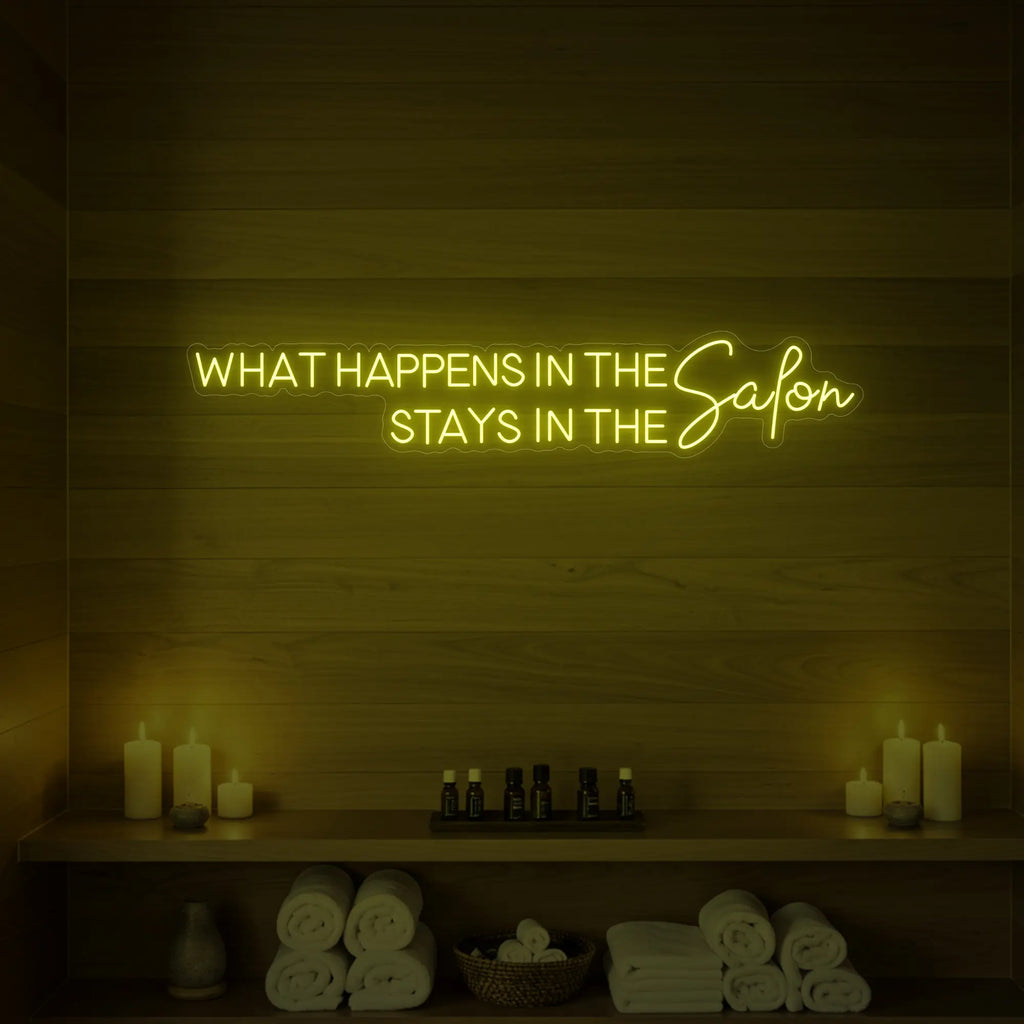 Que se passe-t-il dans l'enseigne lumineuse du salon ?