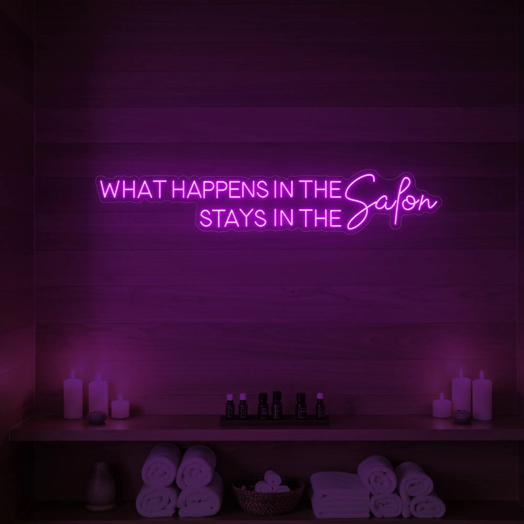 Que se passe-t-il dans l'enseigne lumineuse du salon ?
