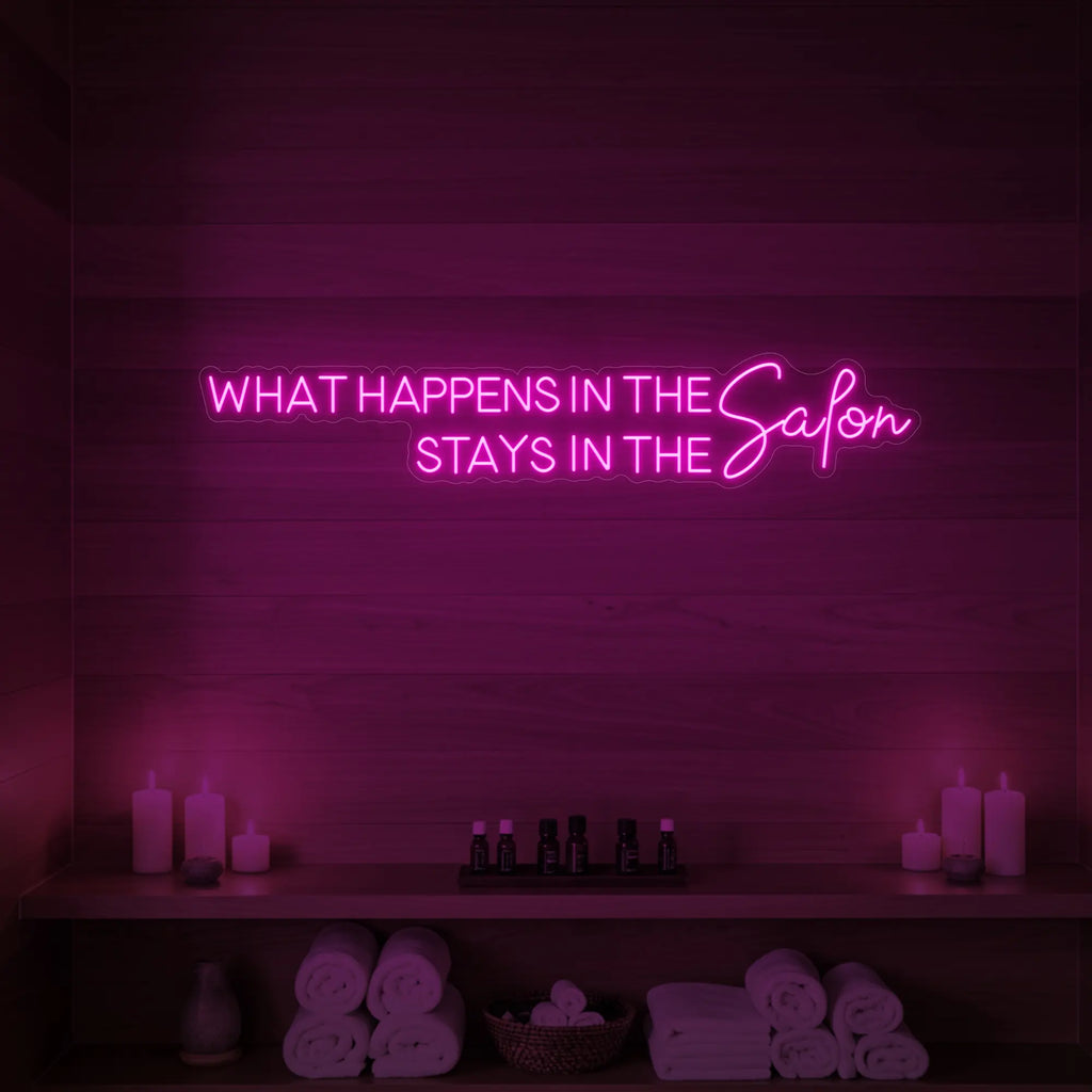 Que se passe-t-il dans l'enseigne lumineuse du salon ?