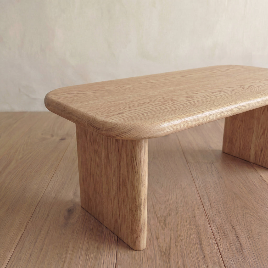 40 Inch Coffee Table in White Oak