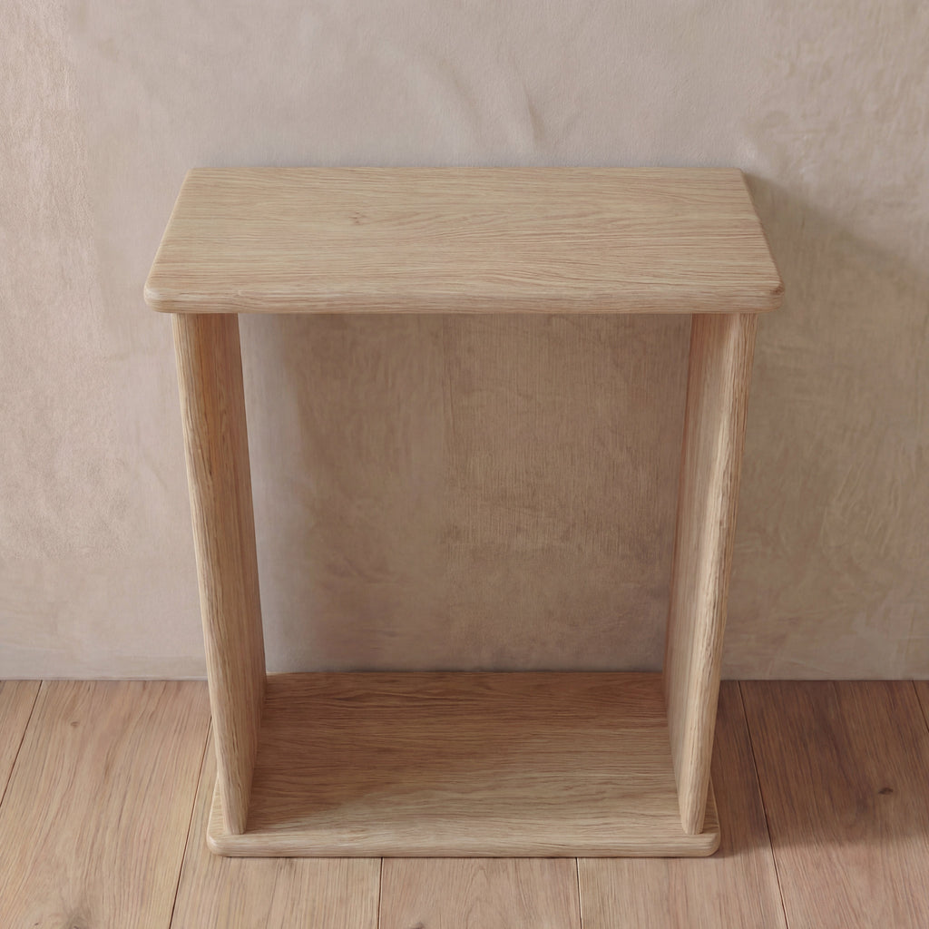 Side table in white oak