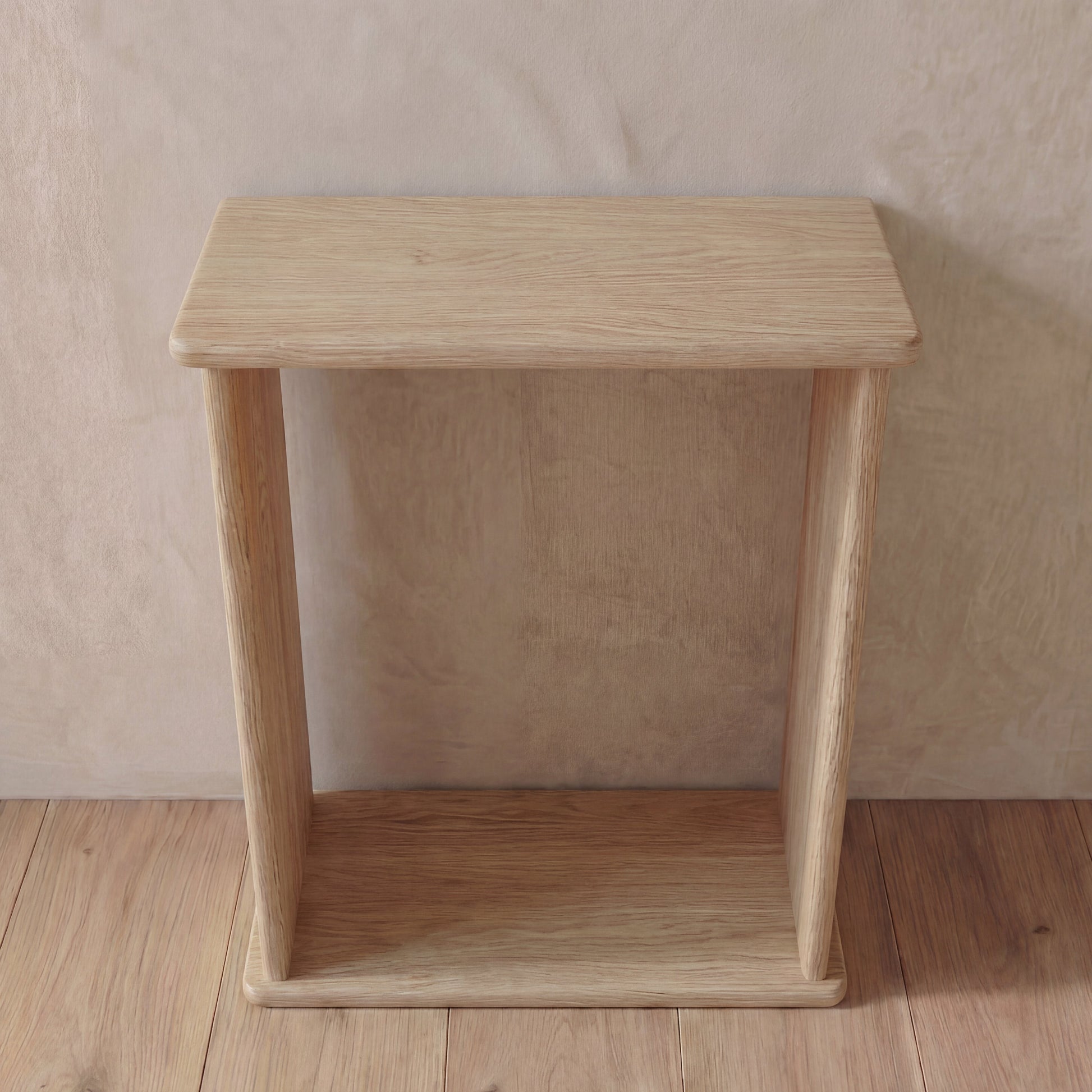 Side table in white oak