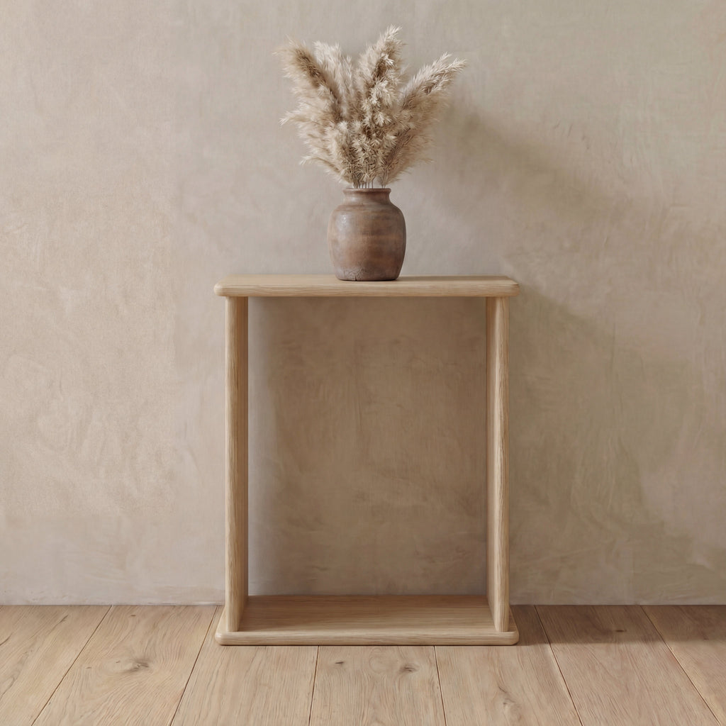 Side table in white oak