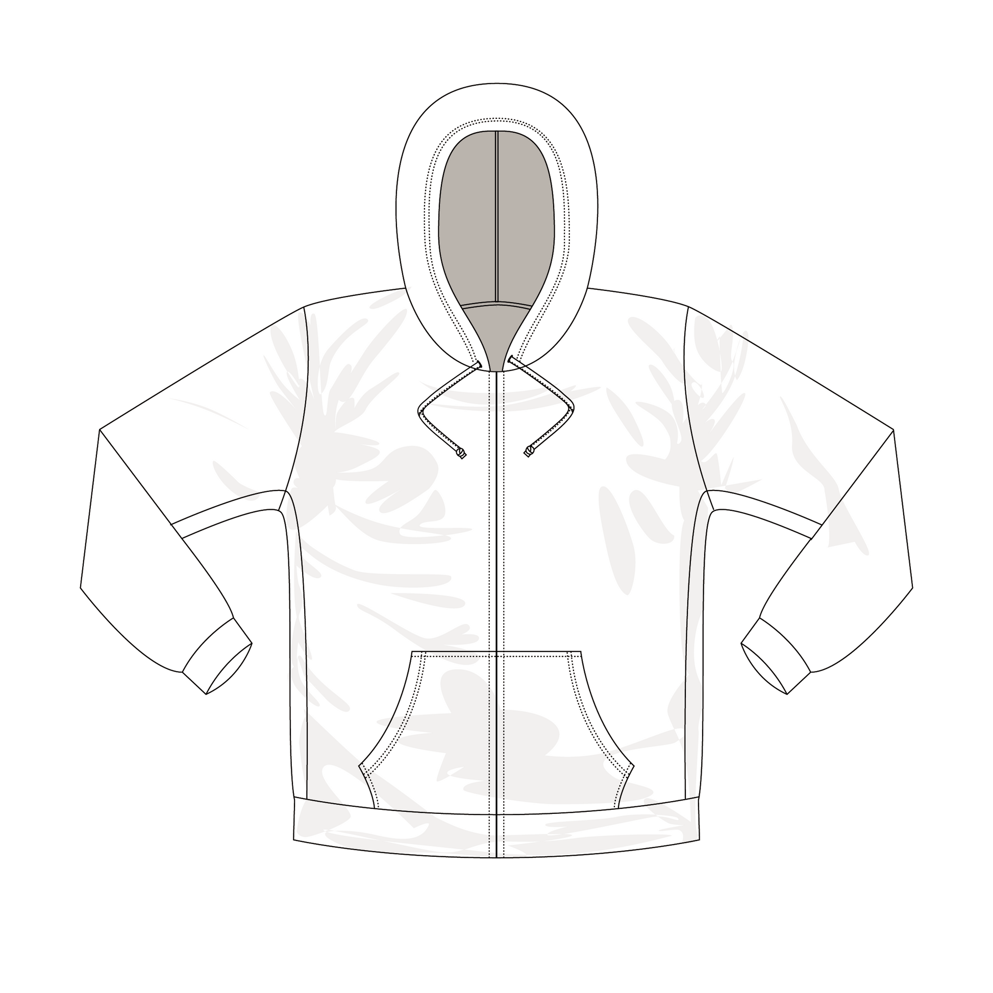 Sweat à capuche zippé en polaire pour homme