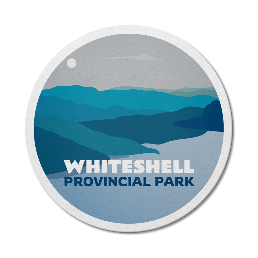 Autocollant en vinyle imperméable pour le parc provincial Whiteshell, Manitoba 