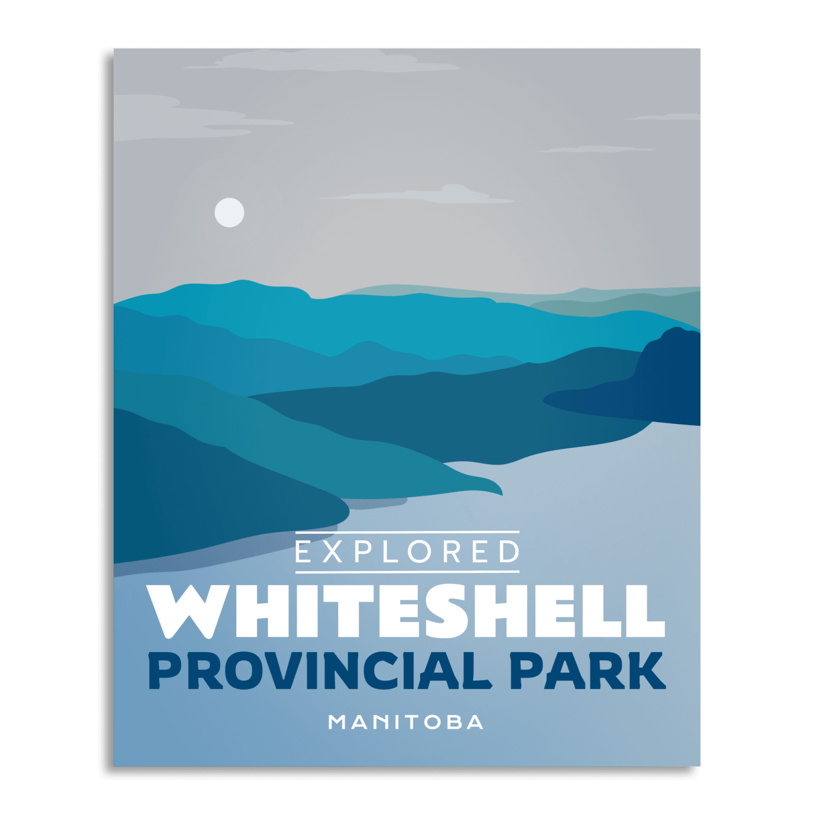 Affiche « Explorée » du parc provincial Whiteshell