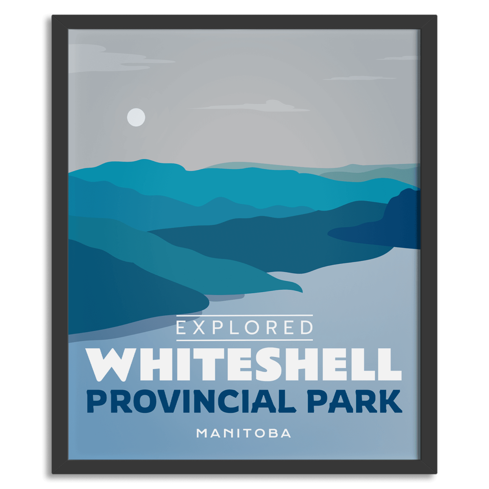 Affiche « Explorée » du parc provincial Whiteshell