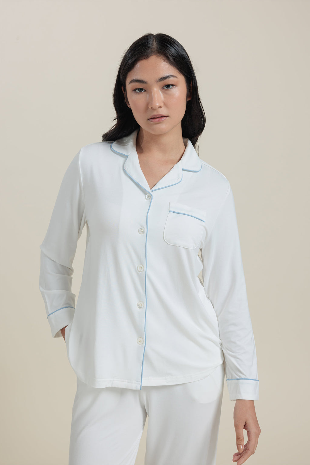 Bamboo Long Sleeve Pajama Top Shirt