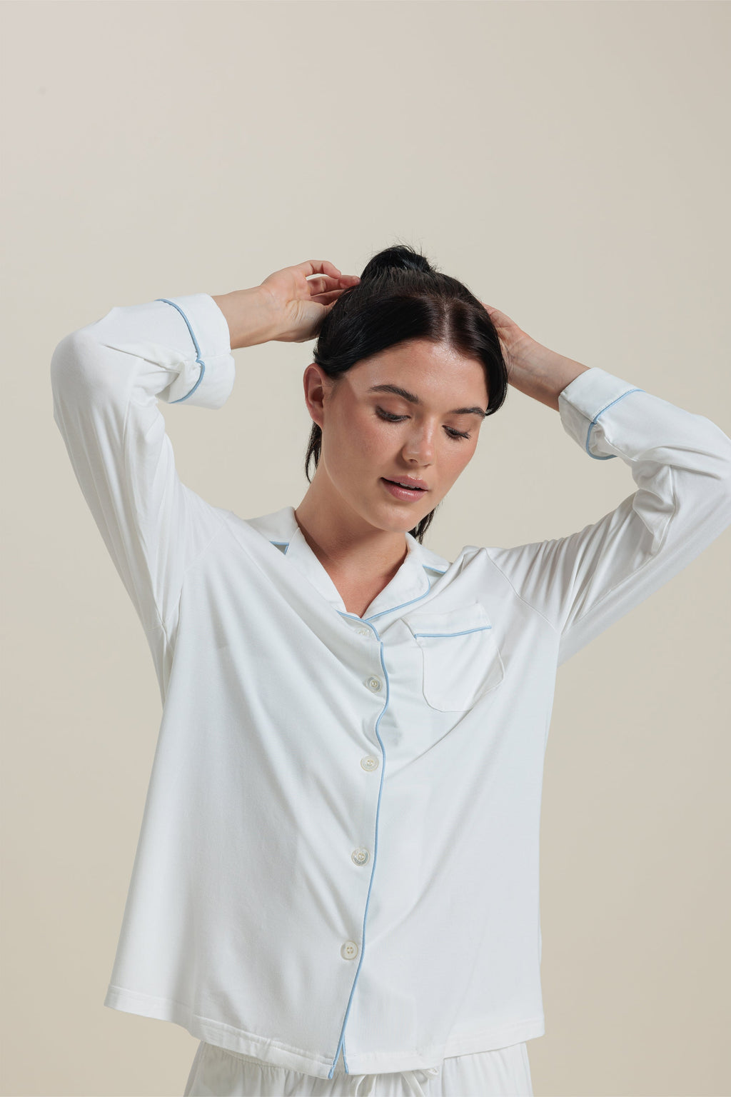 Bamboo Long Sleeve Pajama Top Shirt