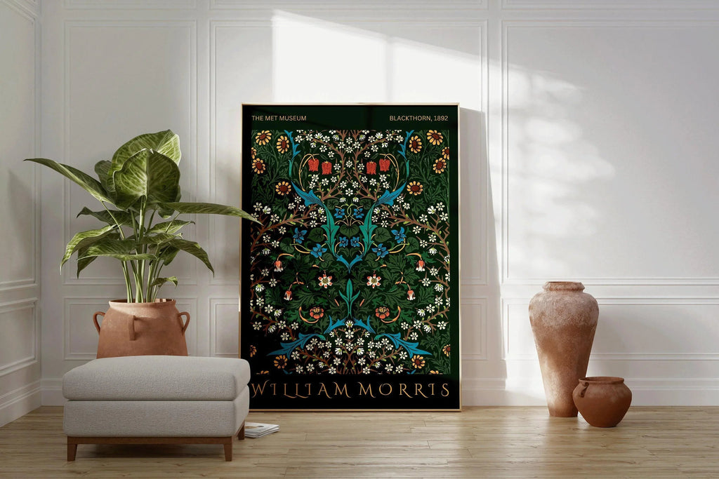 William Morris Blackthorne Print: Vintage Botanical Art, Giclee Paper