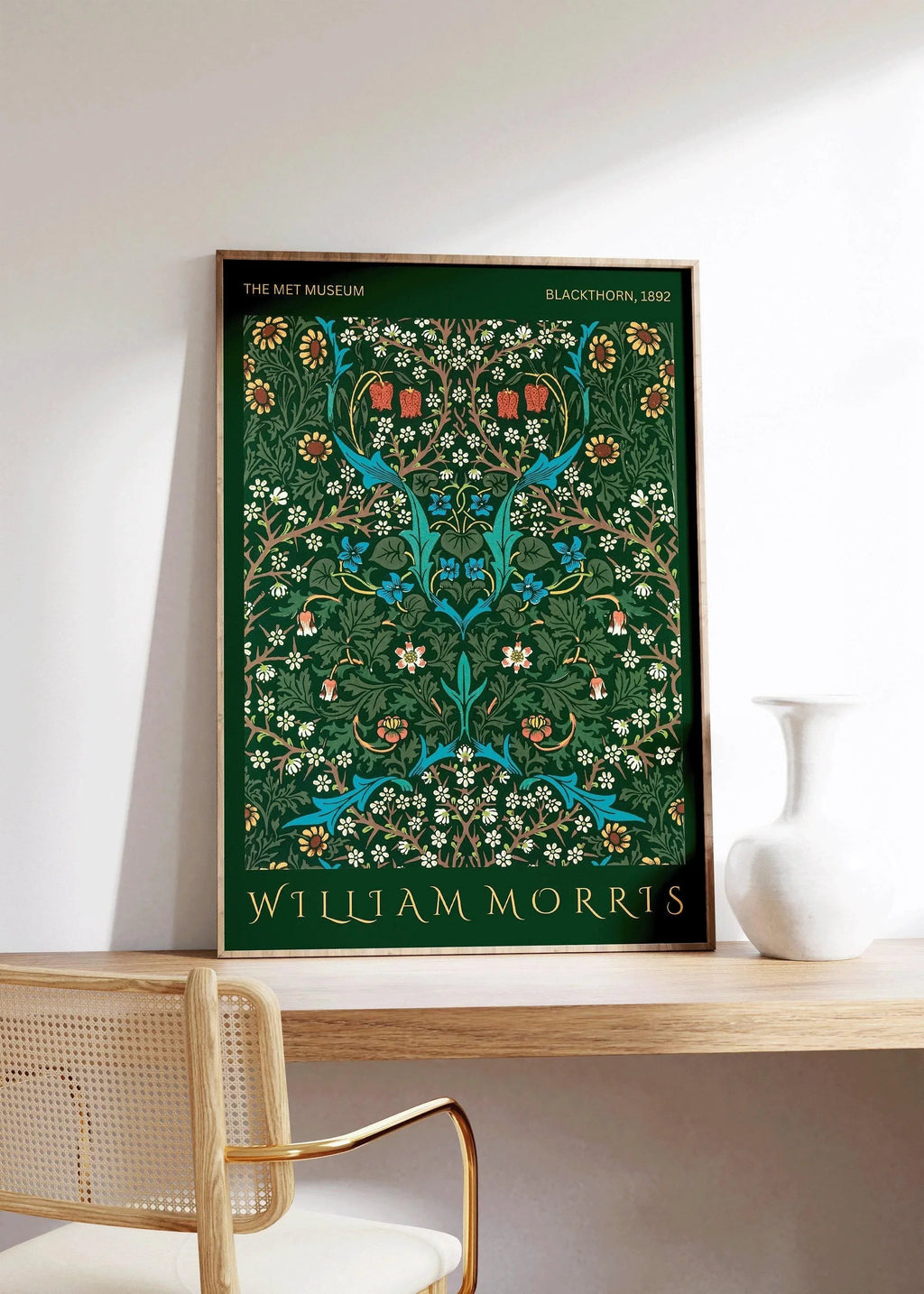 William Morris Blackthorne Print: Vintage Botanical Art, Giclee Paper