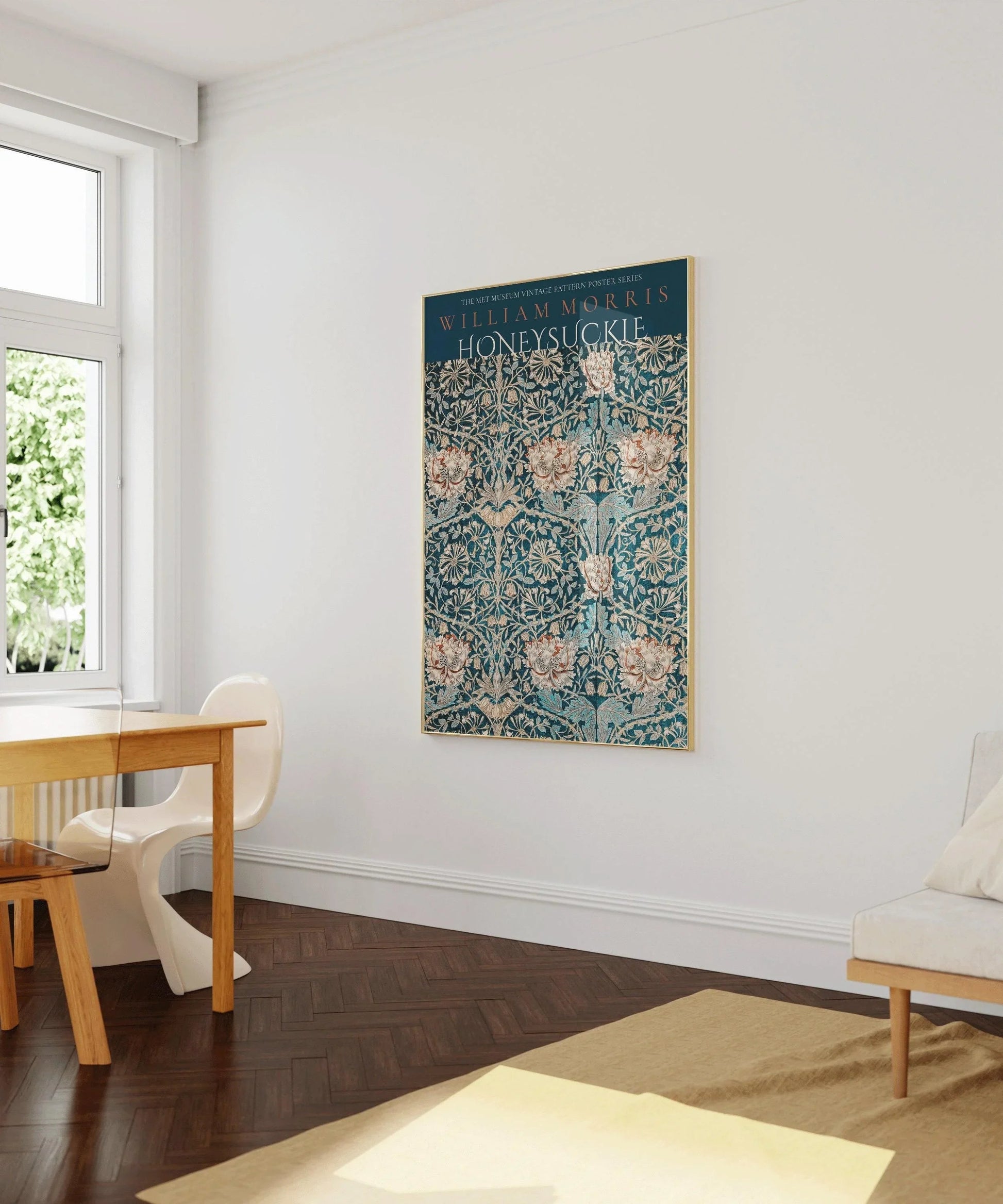 William Morris - Blue Honeysuckle PRINT | Vintage Botanical Pattern Poster (available handframed or unframed)