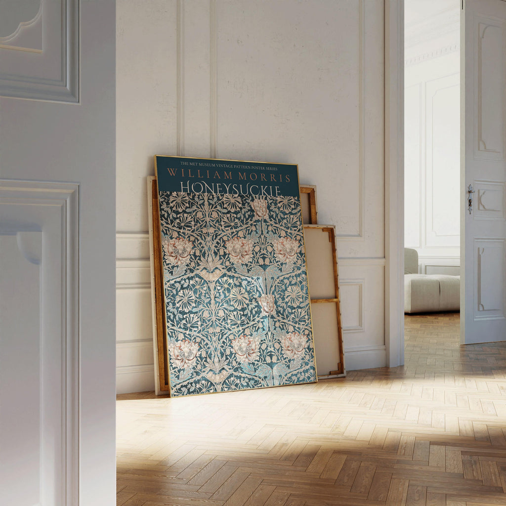 William Morris - Blue Honeysuckle PRINT | Vintage Botanical Pattern Poster (available handframed or unframed)