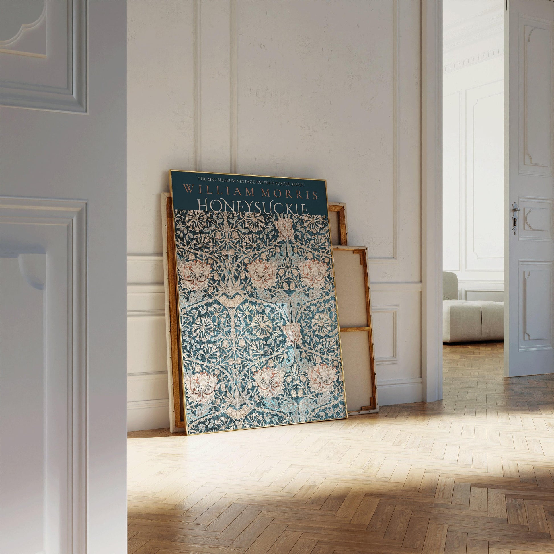 William Morris - Blue Honeysuckle PRINT | Vintage Botanical Pattern Poster (available handframed or unframed)