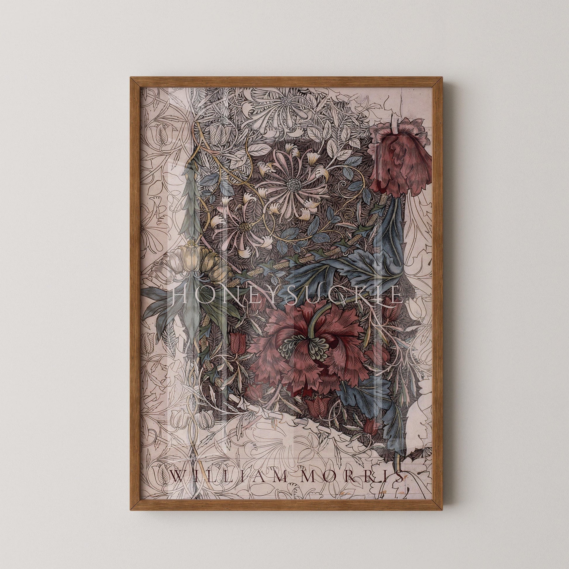 Estampe chèvrefeuille de William Morris : Art botanique vintage