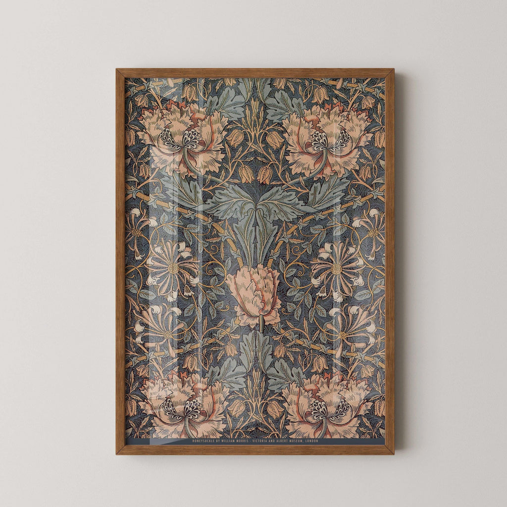William Morris Honeysuckle Print: Vintage Botanical Art, Giclee Print
