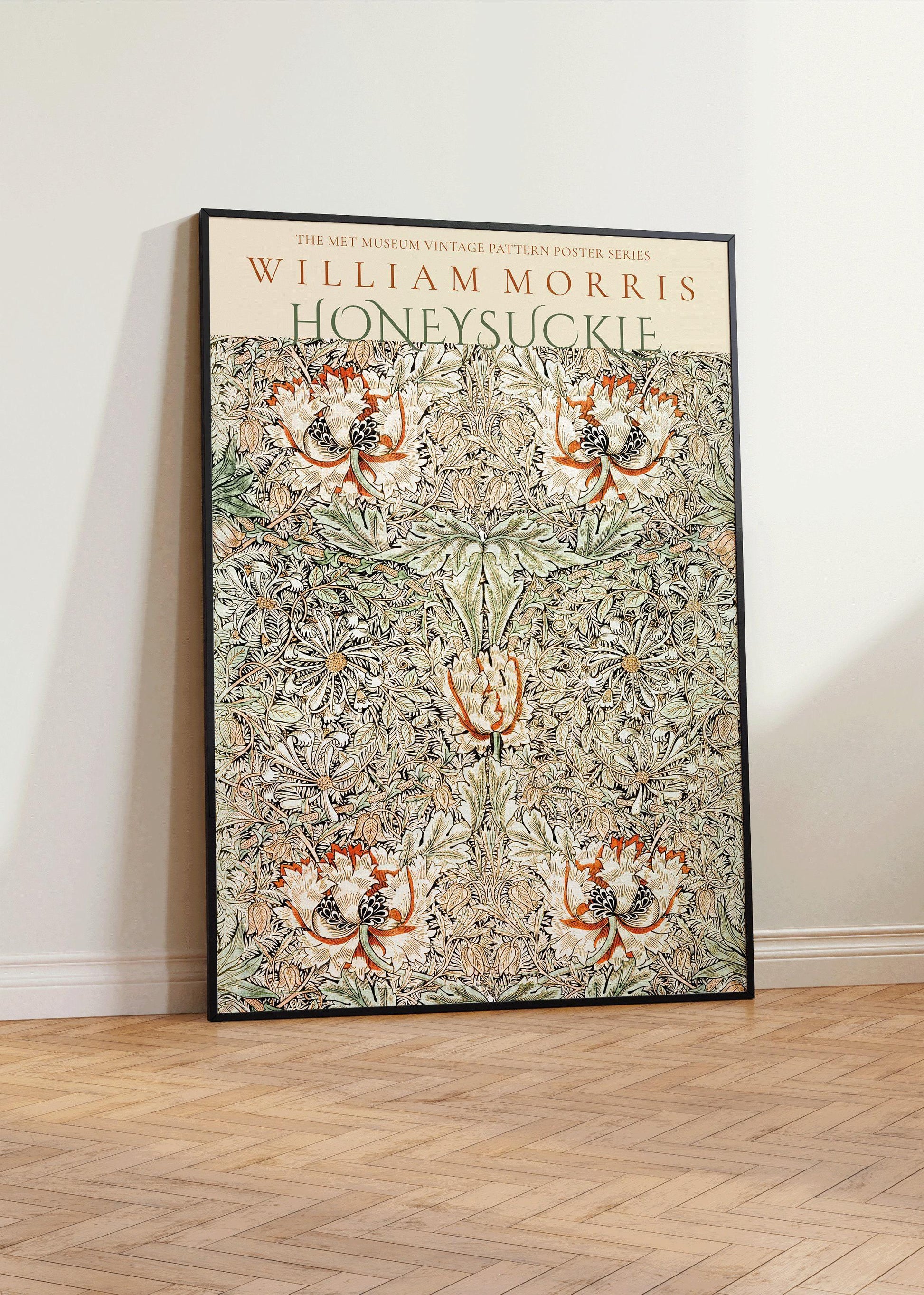 Estampe chèvrefeuille de William Morris : Affiche d'art botanique vintage